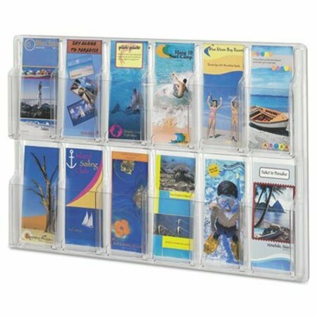 SAFCO Safco, REVEAL CLEAR LITERATURE DISPLAYS, 12 COMPARTMENTS, 30W X 2D X 20.25H, CLEAR 5604CL
